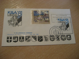 TORONTO Tallinn 1981 Killamangud Moonstone Cancel Cover + Poster Stamp Vignette CANADA Estonia Estonie Estland - Lettres & Documents