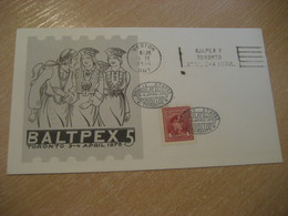 TORONTO 1976 Baltpex Balpex Lithuania Latvia Baltic States Cancel Cover CANADA Estonia Estonie Estland - Covers & Documents