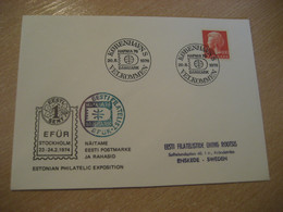 COPENHAGEN 1976 Hafnia Cancel Cover DENMARK Estonia Estonie Estland - Brieven En Documenten