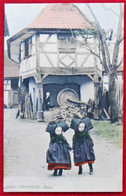 Delcampe - CPA Pionnière - Engweiler, Elsass / Enfants, Fillettes En Costume Traditionnel (67 France) - Elsass