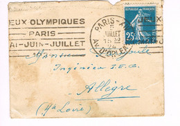 JEUX OLYMPIQUES 1924 -  MARQUE POSTALE -  POLO - JOUR DE COMPETITION - CEREMONIE D'OUVERTURE - 05-07 - - Estate 1924: Paris