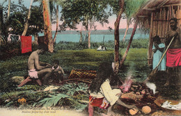 Tahiti - Préparation Du Repas Tahitien - Edit. Le Gauthier - Colorisé - Mer - Carte Postale Ancienne - Tahiti