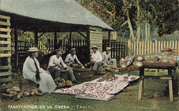 Tahiti - Fabrication De La Copra - Précurseur - Colorisé - Edit. F. Hones - Carte Postale Ancienne - Tahiti