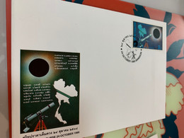 Thailand Stamp FDC 1995 Solar Eclipse Space - Azië