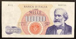 1000 LIRE VERDI I° TIPO 05 07 1963 N.C. Sup/q.fds  Naturale LOTTO 3089 - 1000 Liras