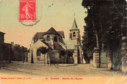 95 - DOMONT - S10448 - Abside De L'Eglise - En L'état Pli - Carte Toilée - L1 - Domont