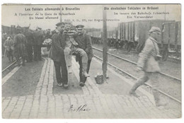 @D1@  -  Gare De SCHAERBEEK  -  Les Soldats Allemands à Bruxelles  -  Zie / Voir Scan's - Schaarbeek - Schaerbeek