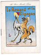 Chromo Au Bon Marche, MO1-2 Livret Avec Fables, Le Renard Et La Cigogne, Illustrateur: A. Vimar, Imprimeur: Moreau - Au Bon Marché