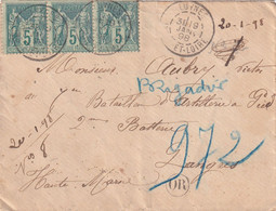 France Marcophilie - Département De L'Indre Et Loire - Luynes - Lettre Type Sage - 1877-1920: Semi-Moderne