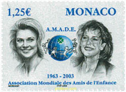 104240 MNH MONACO 2002 40 ANIVERSARIO DE LA AMADE (ASOCIACION MUNDIAL DE LOS AMIGOS DE LA INFANCIA) - Andere & Zonder Classificatie