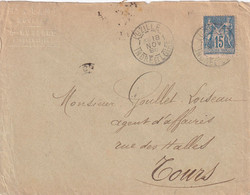 France Marcophilie - Département De L'Indre Et Loire - Luzillé - Lettre Type Sage - 1877-1920: Semi Modern Period