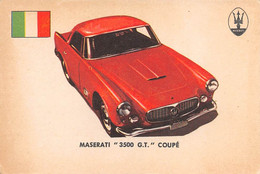 11919 "MASERATI 3500 G.T. COUPE' 28 - AUTO INTERNATIONAL PARADE - SIDAM TORINO - 1961" FIGURINA CARTONATA ORIG. - Motori