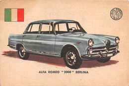 11920 "ALFA ROMEO 2000 BERLINA 6 - AUTO INTERNATIONAL PARADE - SIDAM TORINO - 1961" FIGURINA CARTONATA ORIG. - Engine