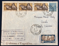 Nouvelle Calédonie Divers Sur Enveloppe 4.8.1959 - Centenaire 1er Courrier Postal En Nouvelle Calédonie - (B4626) - Covers & Documents