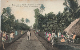 Tahiti - Iles Sous Le Vent - Indigènes De Raiatéa Attendant Le Passage Du Gouverneur - Colorisé - Carte Postale Ancienne - Tahiti