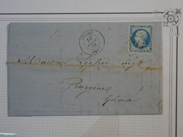 BO6 FRANCE BELLE  LETTRE    1856 PESSON  A PREIGNAC  +N°22 + AFFRANCH. INTERESSANT - 1862 Napoléon III.
