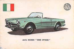 11924 "ALFA ROMEO 2000 SPYDER 7 - AUTO INTERNATIONAL PARADE - SIDAM TORINO - 1961" FIGURINA CARTONATA ORIG. - Motores