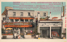 Amboise * Hôtel Café Restaurant BELLE VUE , Cpa Pub Publicité * R. HERMELIN Propriétaire - Amboise