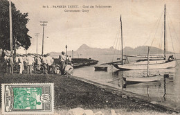 Tahiti - Papeete - Quai Des Subsistances - Bateau - Animé - Vélo - Mer - Carte Postale Ancienne - Tahiti