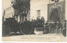CPA,Th ,Funérailles Des Victimes Du " Liberté " ,Arsenal Maritime , Les Cercueils Sont  Place Sur Les Prologes Ed.Giraud - Funeral
