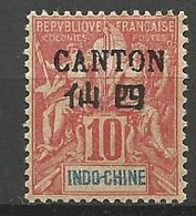 CANTON N° 21 NEUF*  TRACE DE CHARNIERE  / MH - Unused Stamps