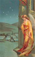 Jugendstil * CPA Illustrateur Art Nouveau * Femme Ange Angelot Angel * Sonnant La Cloche ! * Belle * Ciel étoilé - 1900-1949