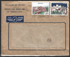 MONACO. Timbres Sur Enveloppe Ayant Circulé En 1970. Palais De La Principauté. - Châteaux