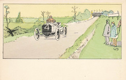 Harry ELIOTT * CPA Illustrateur Art Nouveau Harry Eliott * N°1 * Automobile Voiture De Course Circuit Pilote - Elliot
