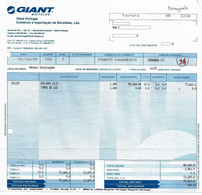 Portugal , 2000 , GIANT PORTUGAL BICICLETAS , Bicycles  Invoice And Receipt - Portogallo