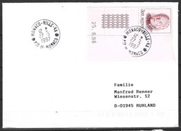 MONACO. N°2055 De 1996 Sur Enveloppe Ayant Circulé. Prince Rainier III. - Cartas & Documentos