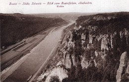 BASTEI - SÄCHS - SCHWEIZ - BLICK VOM BASTEIFELSEN - ELBABWÄRTS - WEHLEN - CARTOLINA FP SPEDITA ANNI 20 - Bastei (sächs. Schweiz)