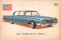 11948 "FORD FAIRLANE 500 V8 BERLINA 93 - AUTO INTERNATIONAL PARADE - SIDAM TORINO - 1961" FIGURINA CARTONATA ORIG. - Motoren