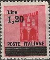 ITALY 1945 Loggia Dei Mercanti, Bologna Surcharged - 1l.20 On 20c. - Red MH - Neufs