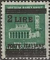 ITALY 1945 Basilico De San Lorenzo, Rome Surcharged - 2l. On 25c. - Green MH - Neufs