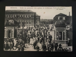 Liège: Herstal: Sortie Du Personnel Des Ateliers De La FN D'Armes De Guerre (Très, Très Animée) écrite En 1922 - Herstal