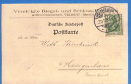 Allemagne Reich 1910 Carte Postale De Velbert (G14856) - Covers & Documents