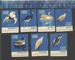 WATERFOWL - WADING BIRDS - SWAN & OTHER BIRDS  Matchbox Labels LITHUANIA - Zündholzschachteletiketten