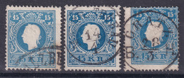 AUSTRIA 1859 - Canceled - ANK 15 II A, B, C - Used Stamps