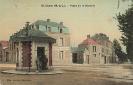 Cholet * La Place De La Bascule * Balance Poids Public * Cpa Toilée Colorisée - Cholet