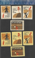 ELECTRICITY CAUTION - BEWARE OF ELECTROCUTION - OLD Matchbox Labels LITHUANIA - Zündholzschachteletiketten