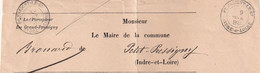 France Marcophilie - Département De L'Indre Et Loire - Pressigny Le Grand - Devant De Bande En Franchise - 1877-1920: Semi Modern Period