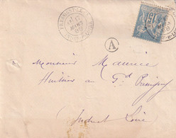 France Marcophilie - Département De L'Indre Et Loire - Pressigny Le Grand - A Barrou - Lettre Type Sage - 1877-1920: Semi-Moderne