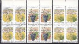 Hungary 1997 Fruits Grapes Mi#4464-4466 Mint Never Hinged Piece Of 4 - Unused Stamps