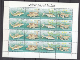 Hungary 1997 Fish Mi#4457-4460 Mint Never Hinged Kleinbogen - Nuevos