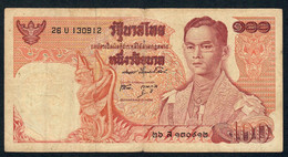 THAILAND P85h 100 BAHT 1972 #26U  Signature 48    F-VF NO P.h. - Thailand