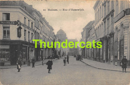 CPA MECHELEN MALINES RUE D'HANSWIJCK HANSWYCK - Malines