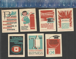 CAREFUL - WHEN YOU FINISH USING THE GAS DON'T FORGET TO CLOSE VALVE OR TAP OF THE BURNER Matchbox Labels LITHUANIA - Zündholzschachteletiketten