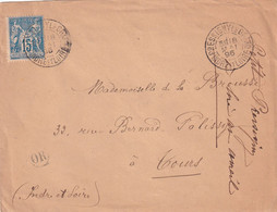 France Marcophilie - Département De L'Indre Et Loire - Pressigny Le Grand - Lettre Type Sage - 1877-1920: Semi Modern Period