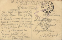 Guerre 14 CPA Lunéville CAD Trésor Et Postes 4 1 1915 SP 136 Cachet 68e Division Auxiliaire R.A.T. Venant De Lyon 4e Cie - WW I