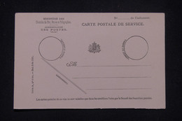 BELGIQUE -Carte Postale De Service Des Chemins De Fer, Non Utilisé- L 140066 - Documenten & Fragmenten